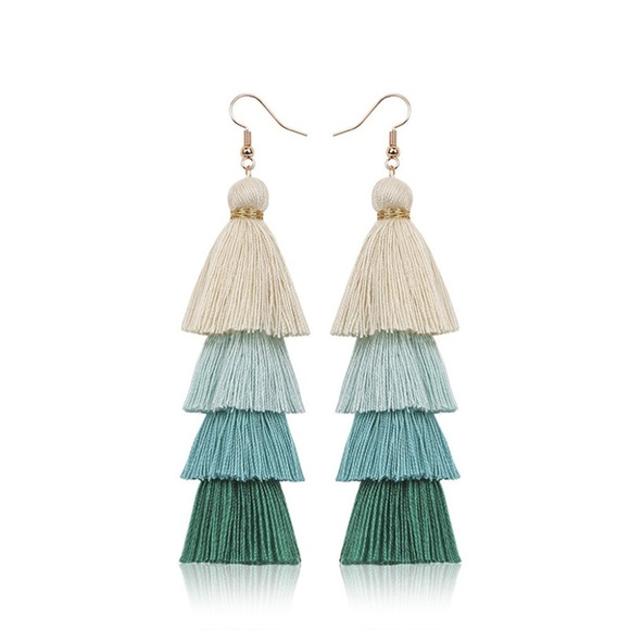 Jewelry - Ombre Tassel Fringe Earrings